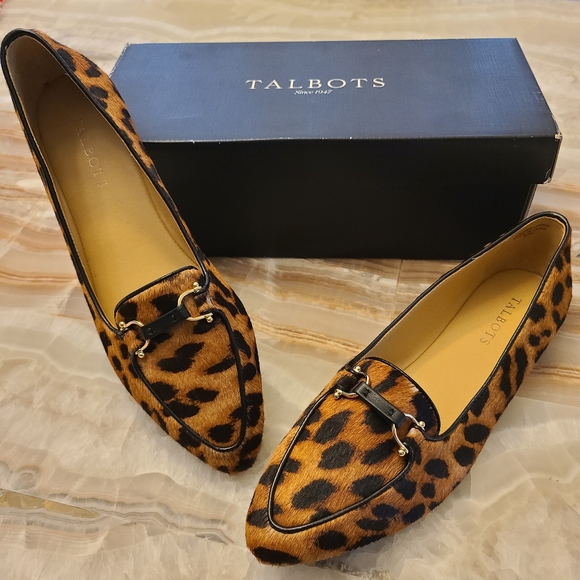 NIB Talbots Francesca Leoard Loafer Flats - Picture 1 of 8